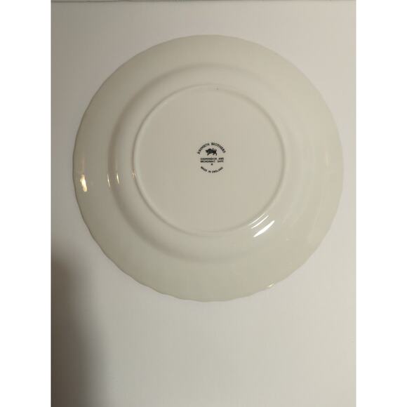 COPY - Johnson Brothers Regency Snow White Swirl Plate 10"set of 8 - Picture 3 of 4
